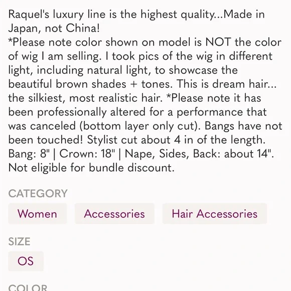 Luxury Wig featherlight ultra lightweight lace front heat styleable - Picture 11 of 15